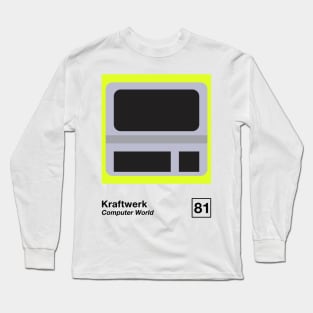 Computer World / Minimalist Style Graphic Artwork Design Long Sleeve T-Shirt